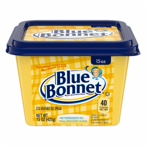 Blue Bonnet Vegetable Oil Spread Tub Perspective: front