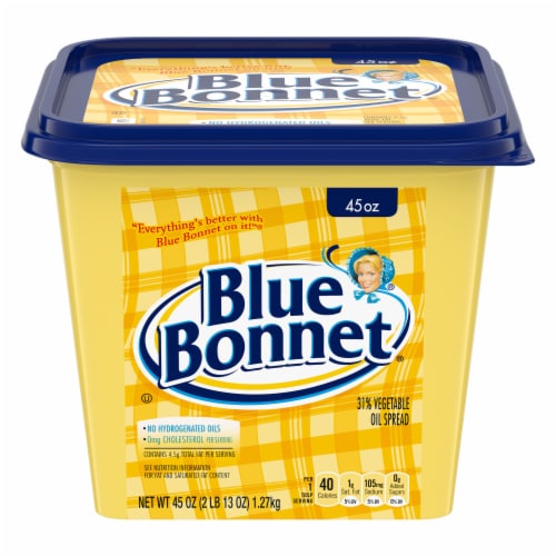 Blue Bonnet Vegetable Oil Spread Tub Perspective: front