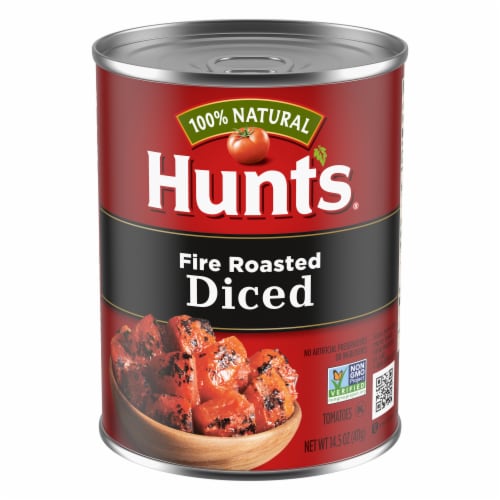 Hunt's Fire Roasted Diced Tomatoes Perspective: front