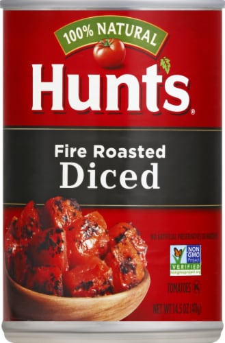Hunt's Fire Roasted Diced Tomatoes Perspective: front