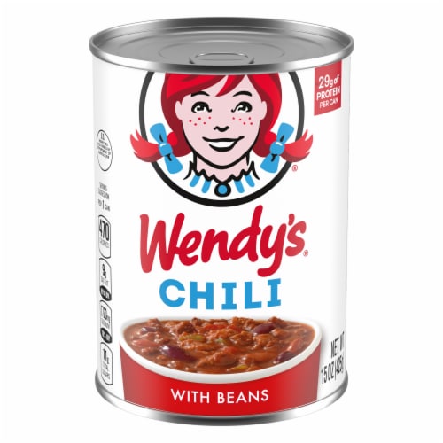 Wendy's Chili With Beans Canned Chili Perspective: front