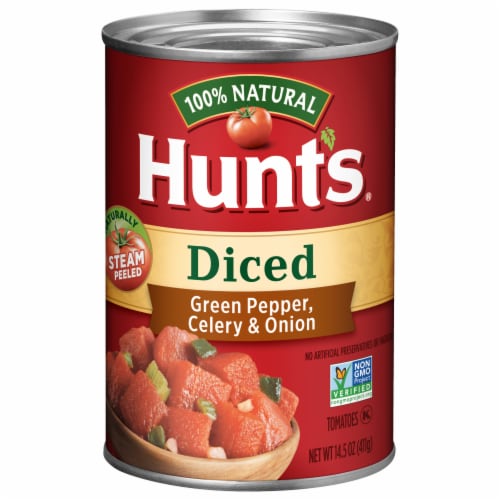 Hunt's® Green Pepper Celery & Onion Diced Tomatoes Perspective: front