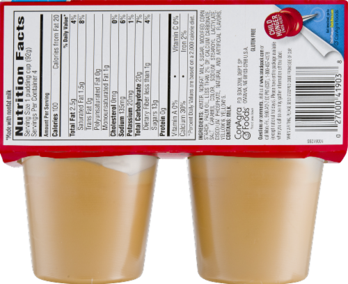 Snack Pack Butterscotch Pudding Perspective: front