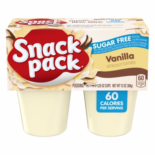 Snack Pack Zero Sugar Vanilla Pudding Perspective: front