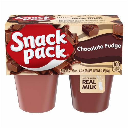 Snack Pack Chocolate Fudge Flavored Pudding Cups Perspective: front