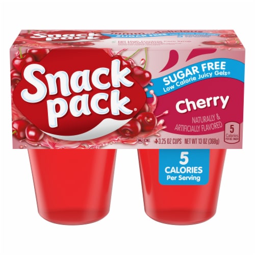 Snack Pack Juicy Gels™ Sugar Free Cherry Gelatin Cups, 4 ct / 3.25 oz -  Kroger