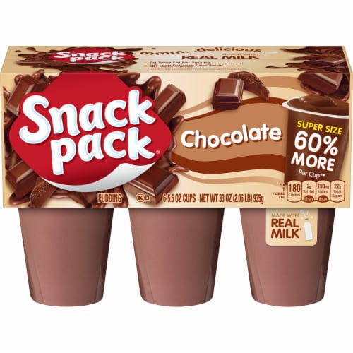 Snack Pack® Super Size Chocolate Pudding Cups, 6 ct / 5.5 oz