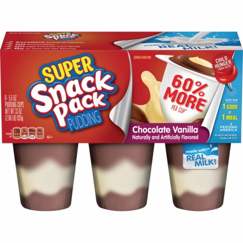 Snack Pack® Super Size Chocolate Pudding Cups, 6 ct / 5.5 oz - City Market