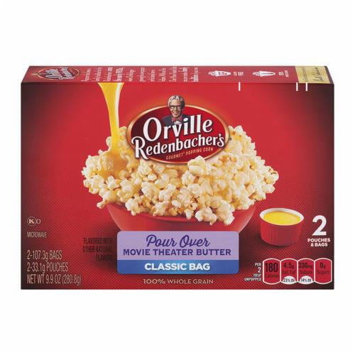 Orville Redenbacher's Pour Over Movie Theater Butter Popcorn Bags Perspective: front