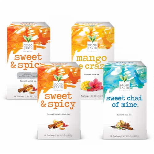 Good Earth Tea Bags Variety Pack (4 Pack) Perspective: front