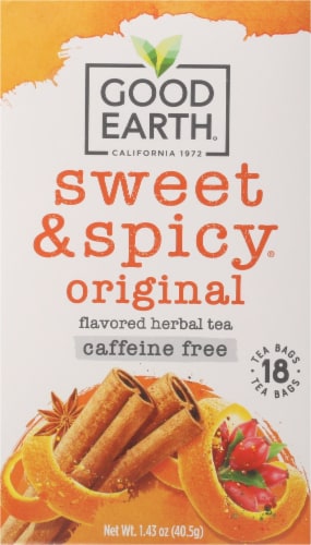 Good Earth® Sweet & Spicy Caffeine Free Herbal Tea Bags Perspective: front