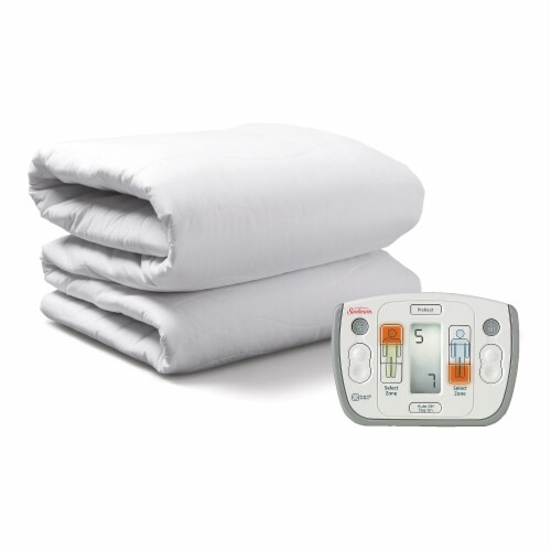 Sunbeam California King Polyester Heated Mattress Pad w 10 Heat Settings White 1 Piece Fred Meyer