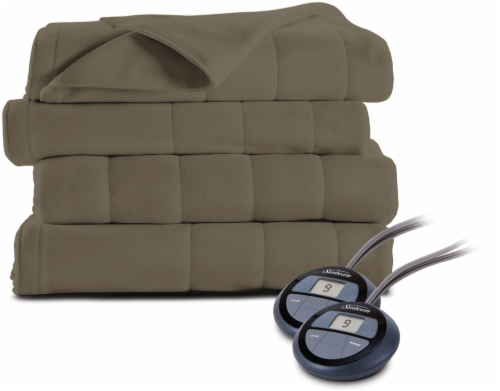 Sunbeam Electric Microplush Heated Throw, Red, 2091421