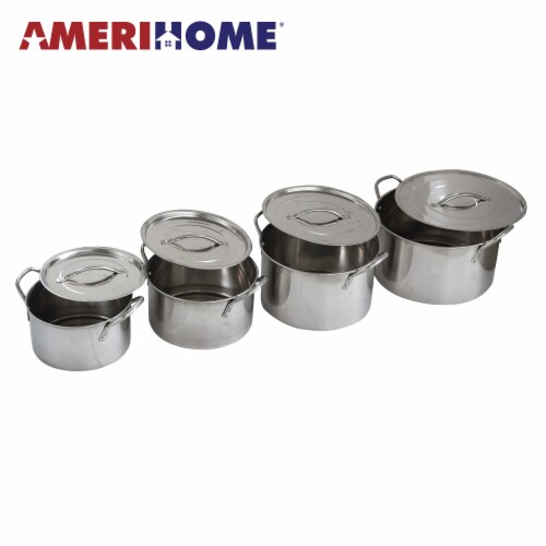 8 Piece Stainless Steel Stock Pot Set, 1 - Kroger