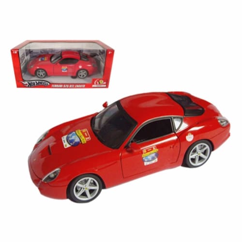 Ferrari 575 GTZ Red 60 Anniversary Edition 1/18 Diecast Model Car by Hotwheels Perspective: front