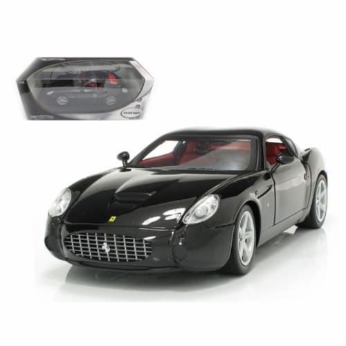 Ferrari 575 GTZ Zagato Black 1/18 Diecast Model Car by Hotwheels Perspective: front