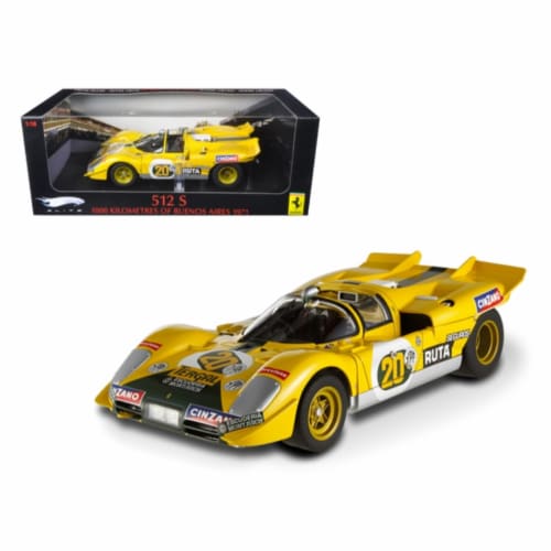 Ferrari 512 S #20 Yellow 1000 Kilometres of Buenos Aires 1971 Elite Edition Model Car Perspective: front