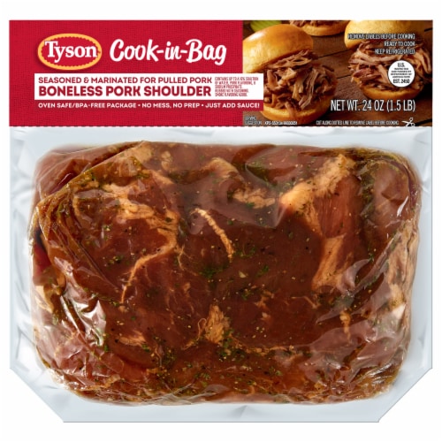 Tyson® Seasoned & Marinated Boneless Pork Shoulder Perspective: front