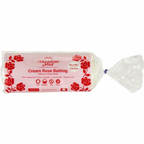 Mountain Mist Cream Rose Cotton Needlepunch Batting-Crib Size 45 X60, 1  count - Fry's Food Stores