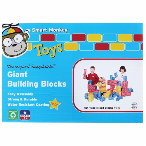Smart Monkey Imagibricks Giant Building 40Pc Set Block Set 1040 1