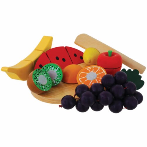 ImagiPLAY 40304 Fruit Cutting Set - Wooden Toy, 1 - Kroger