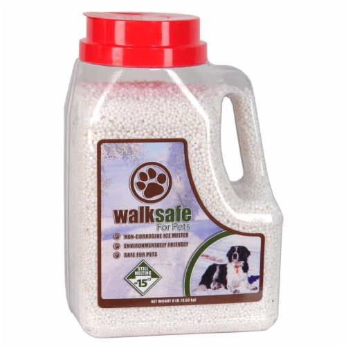 Walk Safe for Pets WS681J 8 lbs Pet Ice Melting Chemicals Jug Perspective: front