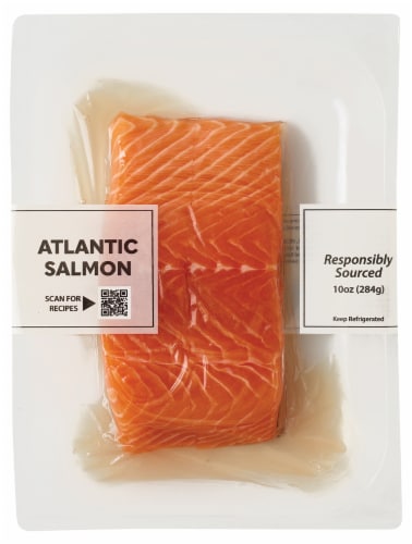 Pacific Seafood Atlantic Salmon Portions (2 Portions per Package) Perspective: front