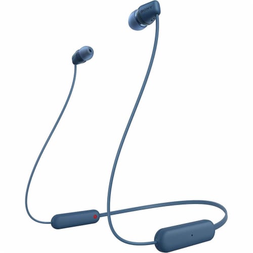 Sony WIC100L WI-C100 Wireless In-Ear Headphones - Blue Perspective: front