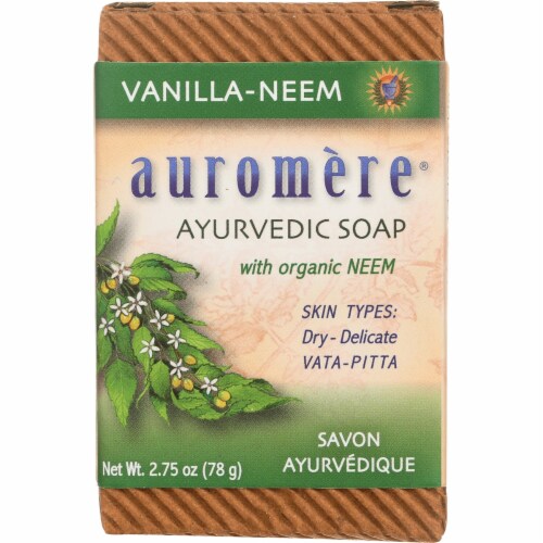 Auromere® Ayurvedic Vanilla Neem Soap Perspective: front