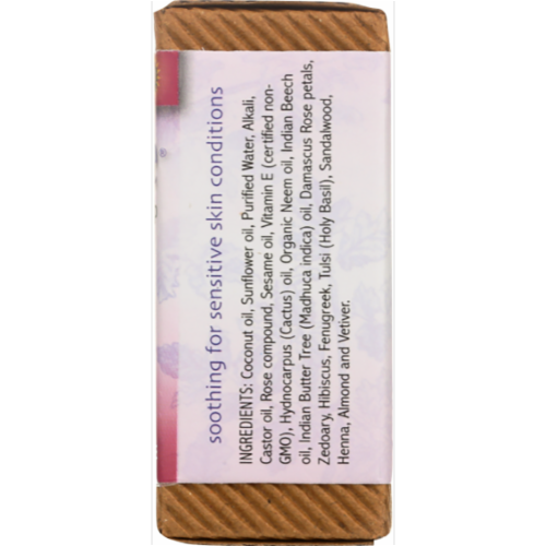 Auromere Ayurvedic Himalayan Rose Bar Soap Perspective: front