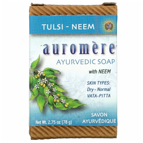 Auromere Tulsi-Neem Soap Perspective: front