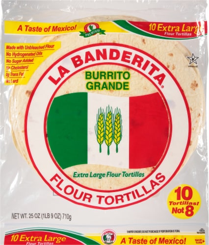 La Banderita Burrito Grande Flour Tortillas Perspective: front