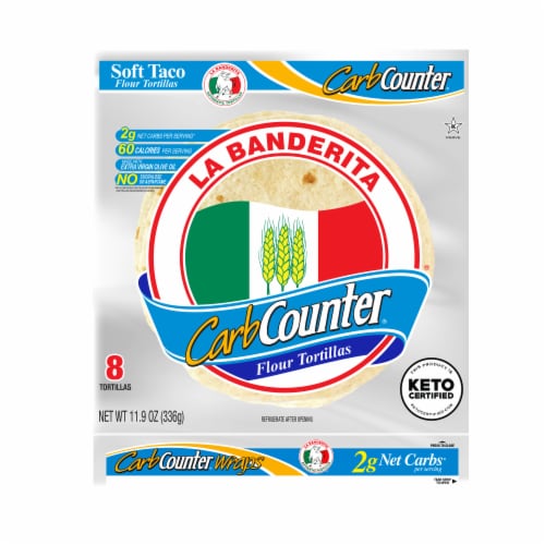 La Banderita Carb Counter Keto Certified Flour Tortillas Perspective: front