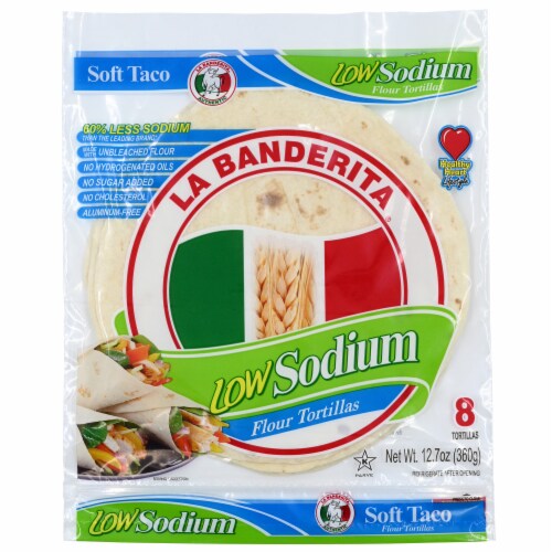 La Banderita® Low Sodium Flour Tortillas Perspective: front