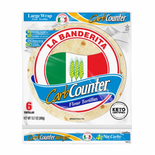 La Banderita Carb Counter Keto Certified Large Flour Tortillas