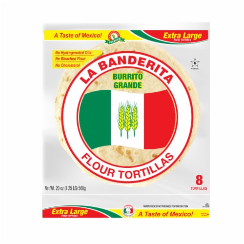 La Banderita Burrito Grande Extra Large Flour Tortilla Perspective: front