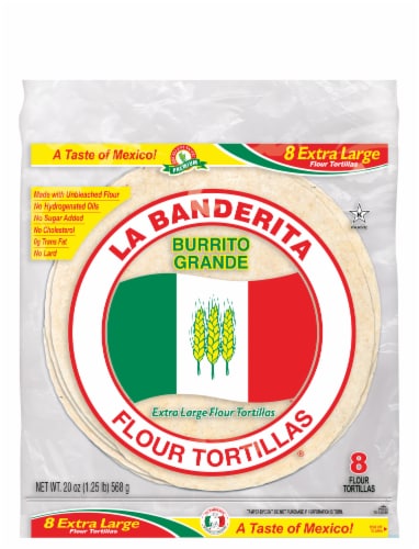 La Banderita Burrito Grande Extra Large Flour Tortilla Perspective: front