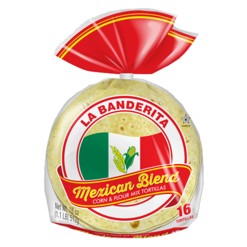La Banderita Mexican Blend Corn & Flour Mix Tortillas Perspective: front