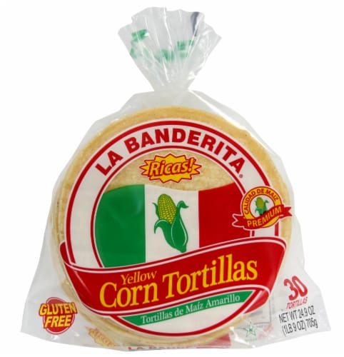 La Banderita Yellow Corn Tortillas Perspective: front