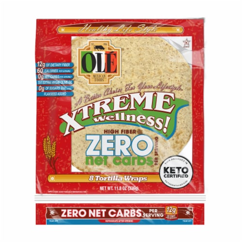 Olé Xtreme Wellness High Fiber Zero Net Carbs Keto Certified Perspective: front