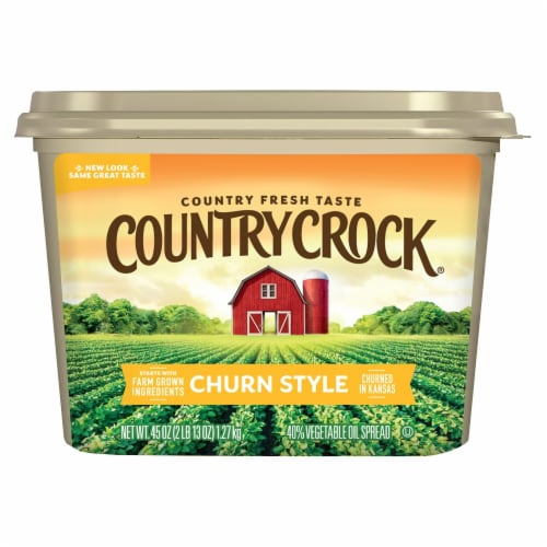 Country Crock Churn Style Buttery Spread Perspective: front
