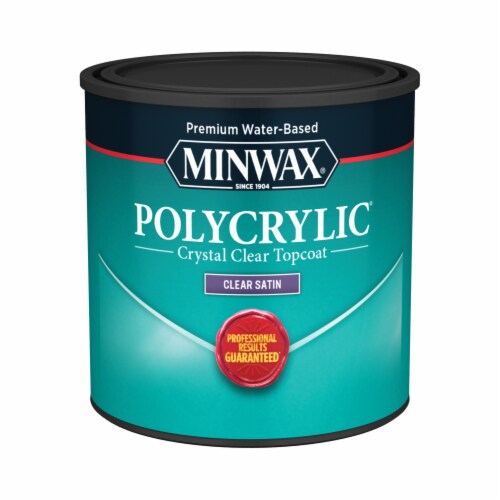 Minwax® Polycrylic® Crystal Clear Topcoat - Clear Satin Perspective: front
