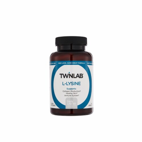 Twinlab L-Lysine Dietary Supplement Perspective: front