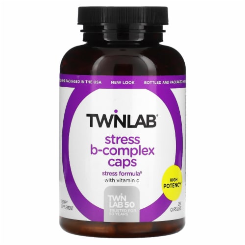 Twinlab Stress B-Complex Capsules Perspective: front