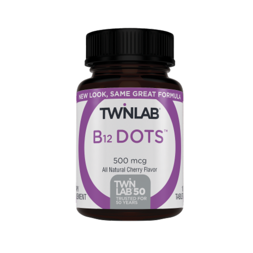 Twinlab B-12 Dots Tablets 500mg Perspective: front