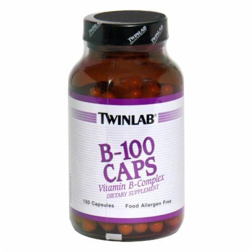 Twinlab B-100 Capsules Perspective: front