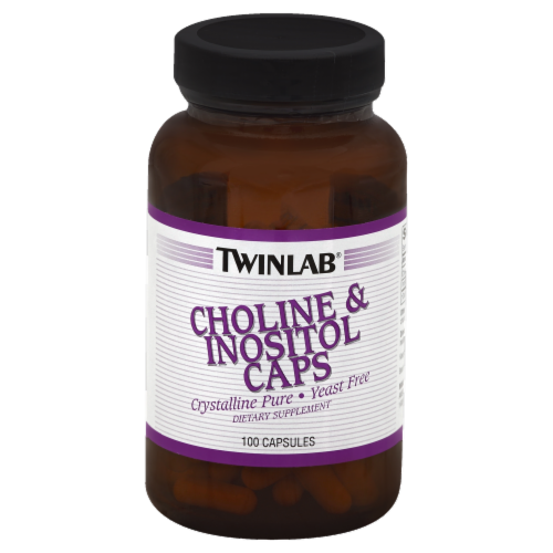 Twinlab Choline & Inositol Caps Dietary Supplement Perspective: front