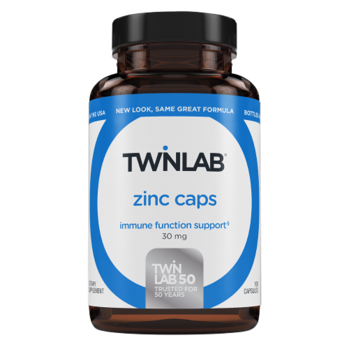 Twinlab Zinc 30mg Caps Perspective: front