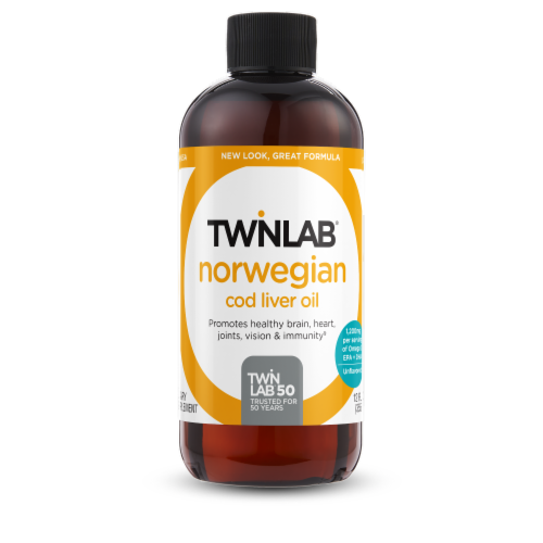 Twinlab Unflavored Norwegian Cod Liver Oil Perspective: front