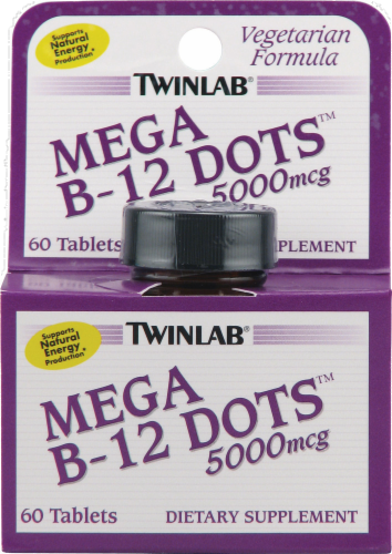 Twinlab Mega B-12 Dots Tablets Perspective: front